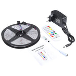 5m 150 LED SMD 5050 IP65防水 Bluetooth RGBライトストリップ 24キーリモコン付き、EUプラグ、5m 150 LED IP65