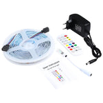 10m 300LED SMD 5050 IP44防水RGBライトストリップ24キーリモコン付き、EUプラグ、10m 300LED IP44
