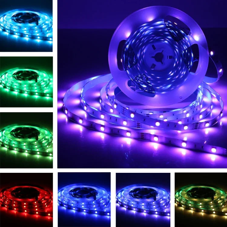 10m 300LED SMD 5050 IP44防水RGBライトストリップ24キーリモコン付き、EUプラグ、10m 300LED IP44