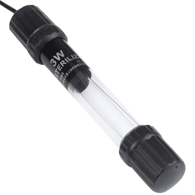 UV-003 3W 紫外線殺菌ランプ 水槽用消毒ライト、EUプラグ、3W