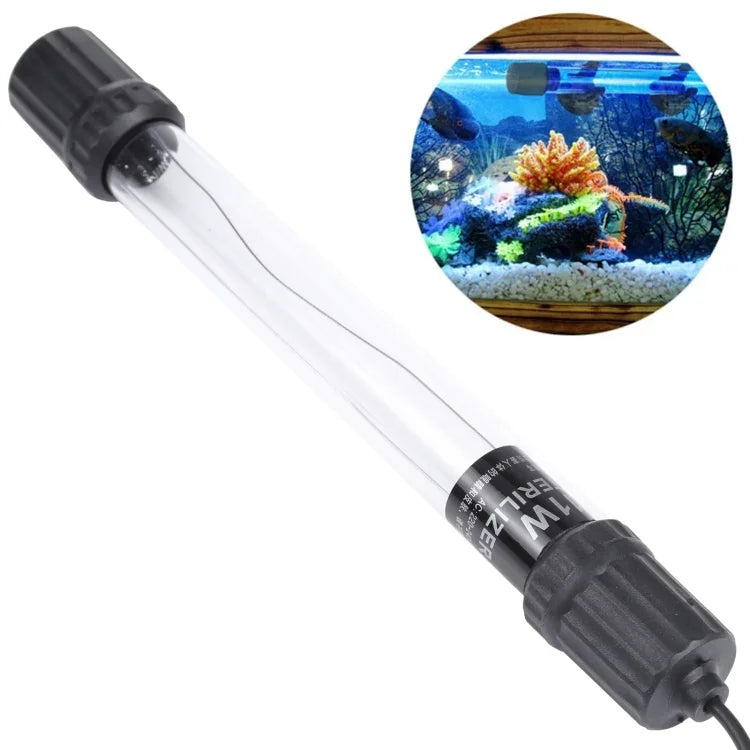 UV-011 11W 紫外線殺菌ランプ 水槽用消毒ライト、EUプラグ、11W
