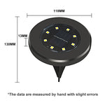 4個セット 8 LED IP65防水ソーラー埋設ランプ ガーデンヴィラ ガーデン芝生装飾スポットライト