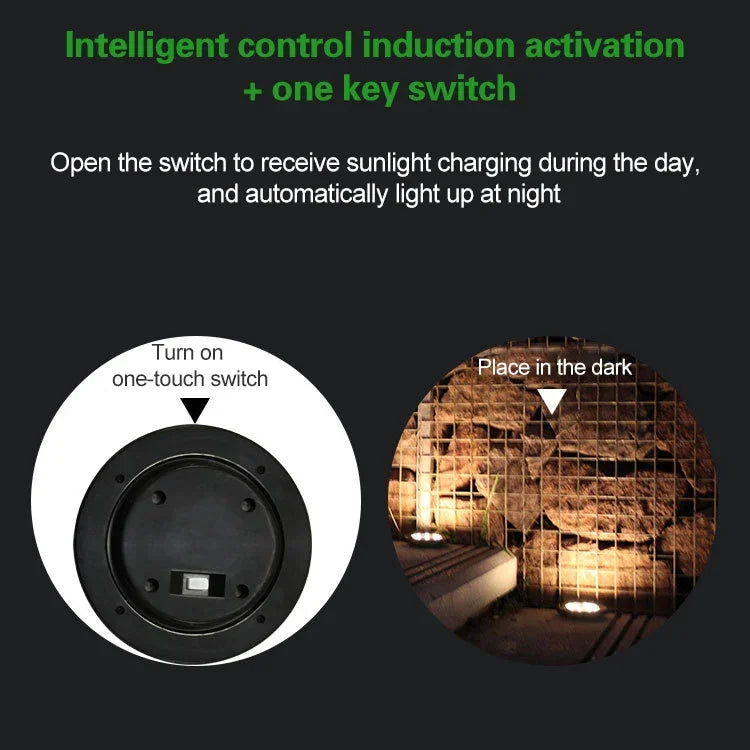 4個セット 8 LED IP65防水ソーラー埋設ランプ ガーデンヴィラ ガーデン芝生装飾スポットライト