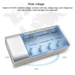 AC 100-240V 4スロットバッテリーチャージャー、AA・AAA・C・Dサイズ電池対応、USプラグ