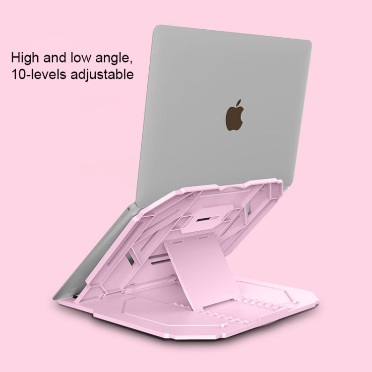 T3 多機能 ホロー設計 冷却ブラケット 10段階調節可能角度 ノートブック、MacBook、iPad、携帯電話用, T3（ブルー）, T3（ホワイト）, T3（ブラック）, T3（ピンク）