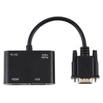 2-in-1 VGA to HDMI + VGA 15ピン HDTVアダプターコンバーター 音声付き