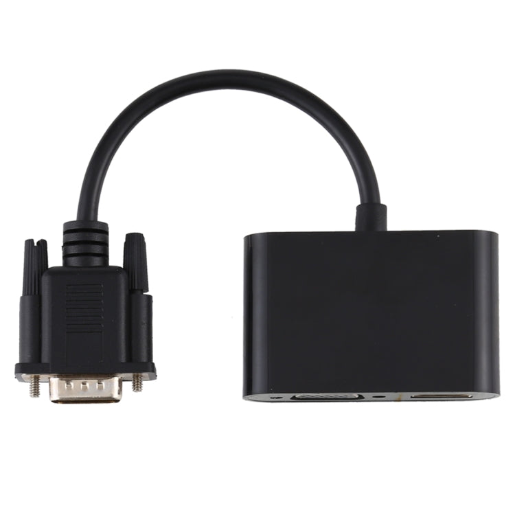 2-in-1 VGA to HDMI + VGA 15ピン HDTVアダプターコンバーター 音声付き