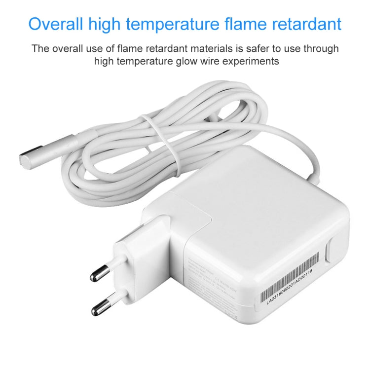 14.5V 3.1A 45W 5ピン Lスタイル MagSafe 1 電源充電器 Apple Macbook A1244 / A1237 / A1369 / A1370 / A1374 / A1304用, 長さ: 1.7m, EUプラグ
