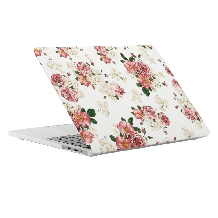 2016年新型 Macbook Pro 15.4インチ A1707用 中国風ローズ柄 ラップトップウォーターデカール PC保護ケース
