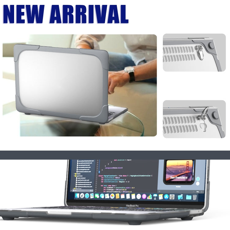 MacBook Pro 13インチ 2022 & A2289 / A2251 / A2338 2020用 PC + TPU 二色ラップトップ保護ケース