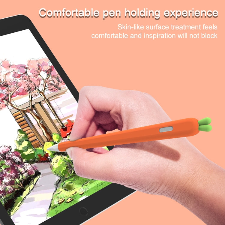 LOVE MEI Apple Pencil 2用 ニンジン型シリコン保護ケースカバー、Apple Pencil 2用