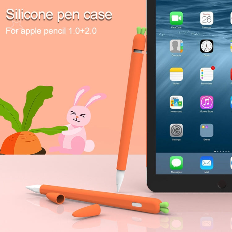 LOVE MEI Apple Pencil 2用 ニンジン型シリコン保護ケースカバー、Apple Pencil 2用