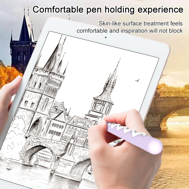 LOVE MEI Apple Pencil 2用 ストライプデザインスタイラスペン シリコン保護ケースカバー、Apple Pencil 2用