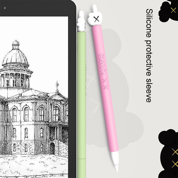 LOVE MEI Apple Pencil 1用 中指形状スタイラスペン シリコン保護ケースカバー、Apple Pencil 1用