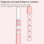 LOVE MEI Apple Pencil 1用 数字文字デザインスタイラスペン シリコン保護ケースカバー、Apple Pencil 1用