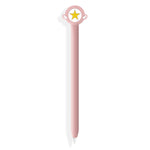 Apple Pencil 1用かわいいカートゥーンシリコン保護カバー（五芒星ピンク）、Apple Pencil 1対応