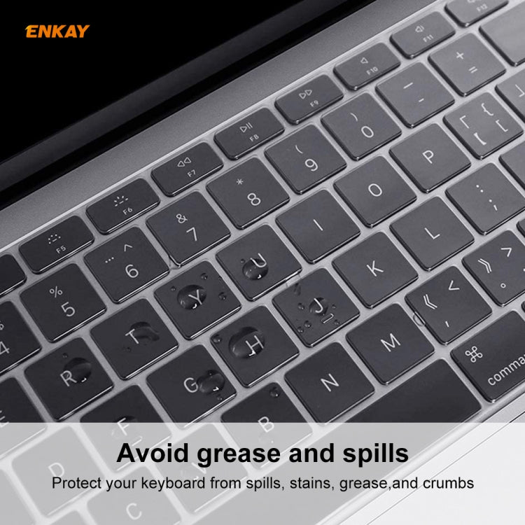 ENKAY TPUキーボードプロテクターカバー MacBook Air 13.3インチ A1932 (2018) EU版、MacBook Air 13.3インチ A1932 (2018)用