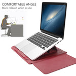 4-in-1 防水PUレザー ノートパソコンインナーバッグ ハンドル＆スタンド＆ペンホルダー付き＋2個ワインダー＋マウスバッグ＋充電器バッグセット 15インチノートパソコン用、15インチ