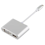4-in-1 USB / Type-C から4K HDMI + VGA + USB 3.0 インターフェース多機能アダプター