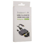 4-in-1 USB / Type-C から4K HDMI + VGA + USB 3.0 インターフェース多機能アダプター
