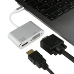 4-in-1 USB / Type-C から4K HDMI + VGA + USB 3.0 インターフェース多機能アダプター