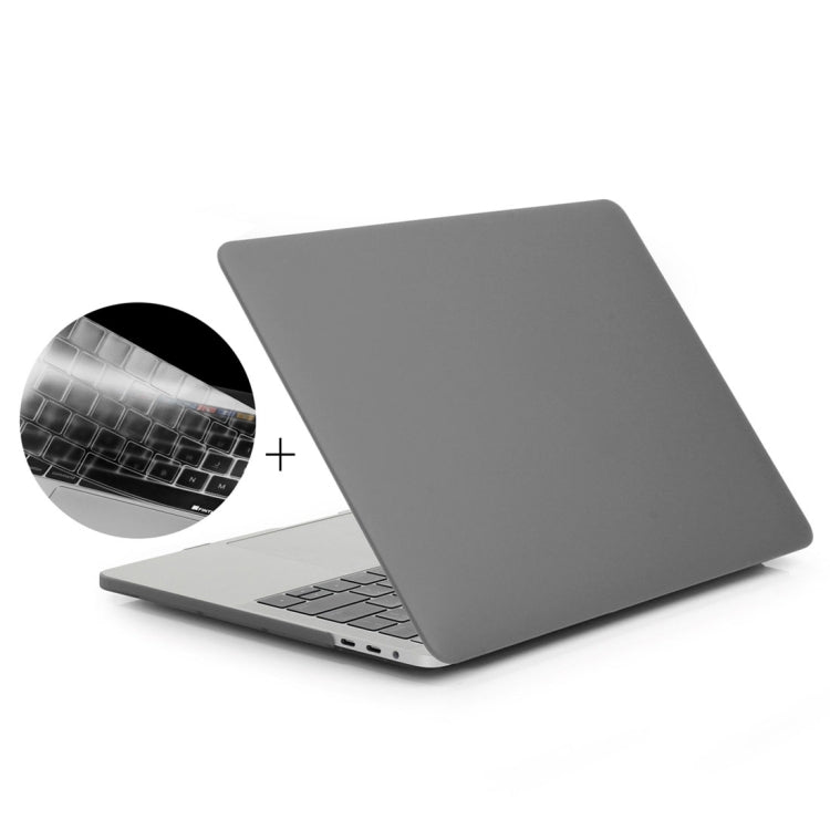 ENKAY Hat-Prince 2-in-1 すりガラス調ハードシェルプラスチック保護ケース＋ヨーロッパ版 超薄型TPUキーボードプロテクターカバー 2016年モデル MacBook Pro 15.4インチ タッチバーあり（A1707）、15.4インチ タッチバーあり ヨーロッパ版