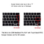 ENKAY Hat-Prince 2-in-1 クリスタルハードシェルプラスチック保護ケース＋ヨーロッパ版 超薄型TPUキーボードプロテクターカバー 2016年モデル MacBook Pro 15.4インチ タッチバーあり（A1707）、15.4インチ タッチバーあり ヨーロッパ版