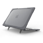 MacBook Pro 13.3インチ（A1708）＆タッチバー付き（A1706）用 ラップトップ TPU＋PC 折りたたみ式衝撃吸収保護ケース ホルダー付き、タッチバー付き13.3インチ対応