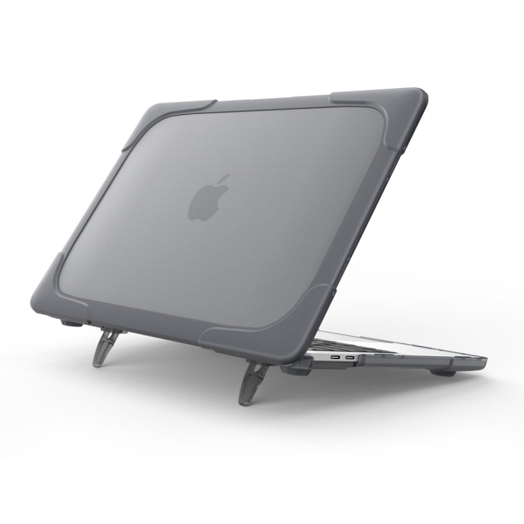 MacBook Pro 13.3インチ（A1708）＆タッチバー付き（A1706）用 ラップトップ TPU＋PC 折りたたみ式衝撃吸収保護ケース ホルダー付き、タッチバー付き13.3インチ対応