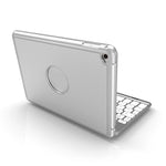 F8SM+ ラップトップバージョン カラフルバックライト アルミ合金 Bluetoothキーボード タブレットケース iPad mini 4 / mini 5用