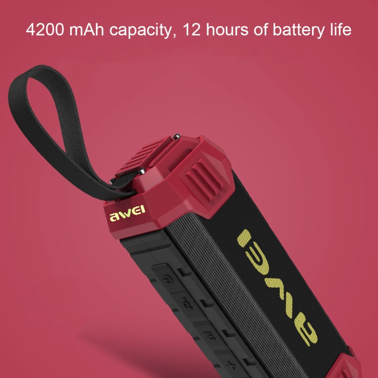 awei Y280 IPX4 Bluetoothスピーカー パワーバンク 強化ベース内蔵マイク FM / USB / TFカード / AUX対応、Y280