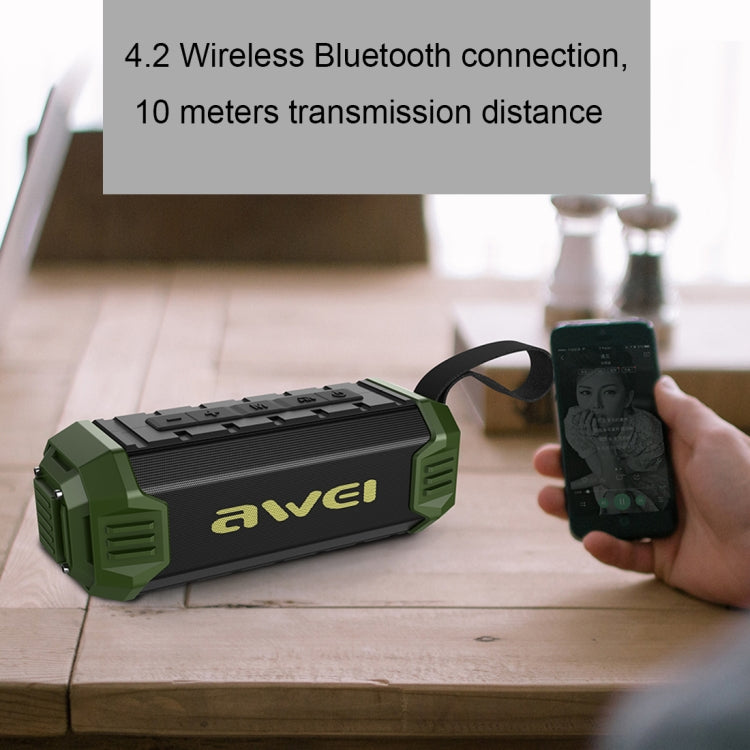 awei Y280 IPX4 Bluetoothスピーカー パワーバンク 強化ベース内蔵マイク FM / USB / TFカード / AUX対応、Y280