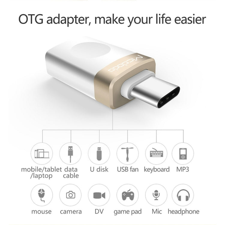 Mcdodo OT-1942 USB-C / Type-C からUSB 3.0 AF データ転送充電 OTGアダプター