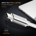 USB-C / Type-C 3.1 オス - DP メス HD変換アダプター、長さ：12cm