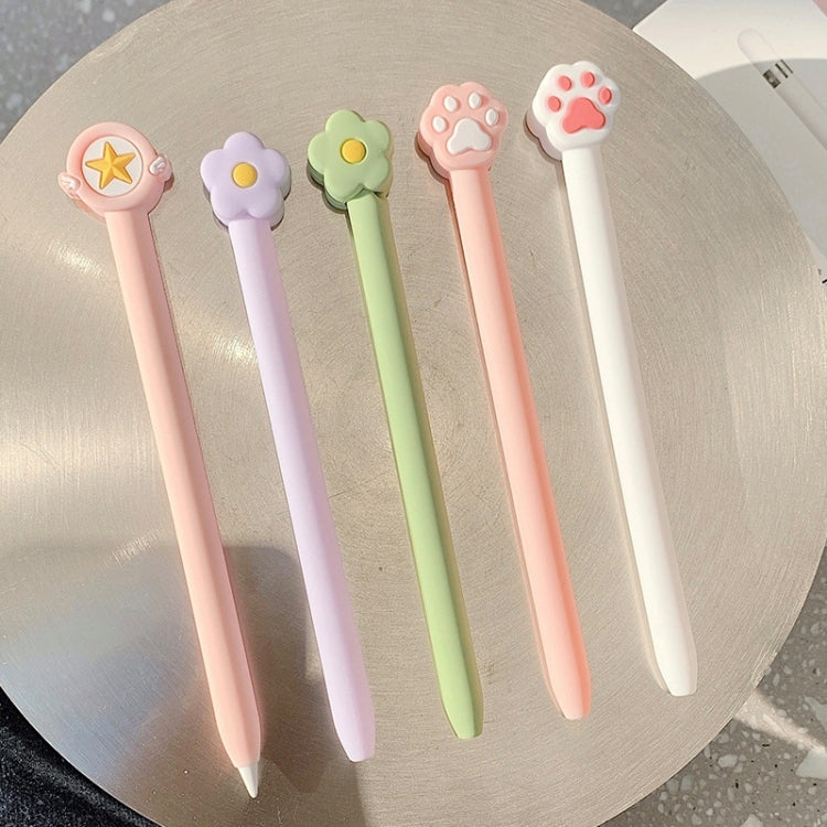 Apple Pencil 2用かわいいカートゥーンシリコン保護カバー（猫の爪ピンク）、Apple Pencil 2用