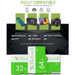 Richwell 32GB 高速 クラス10 マイクロSD（TF）メモリーカード、32GB