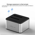 Blueendless 2.5 / 3.5インチ SATA USB 3.0 2ベイ オフラインコピー ハードドライブドック