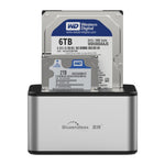 Blueendless 2.5 / 3.5インチ SATA USB 3.0 2ベイ オフラインコピー ハードドライブドック