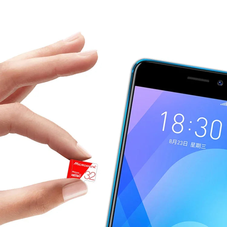 MICRODATA 16GB 高速 U1 レッド＆ホワイト TF（Micro SD）メモリーカード、16GB