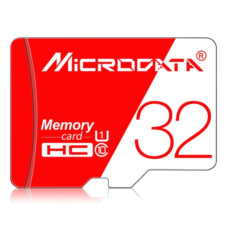 MICRODATA 32GB 高速 U1 レッド＆ホワイト TF（マイクロSD）メモリーカード、32GB