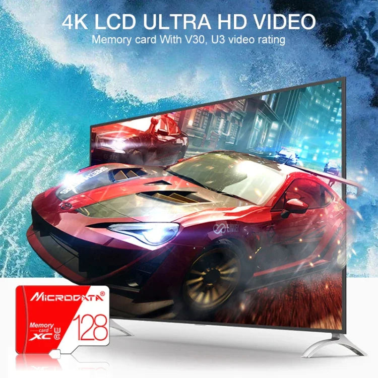 MICRODATA 32GB 高速 U1 レッド＆ホワイト TF（マイクロSD）メモリーカード、32GB