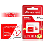 MICRODATA 32GB 高速 U1 レッド＆ホワイト TF（マイクロSD）メモリーカード、32GB