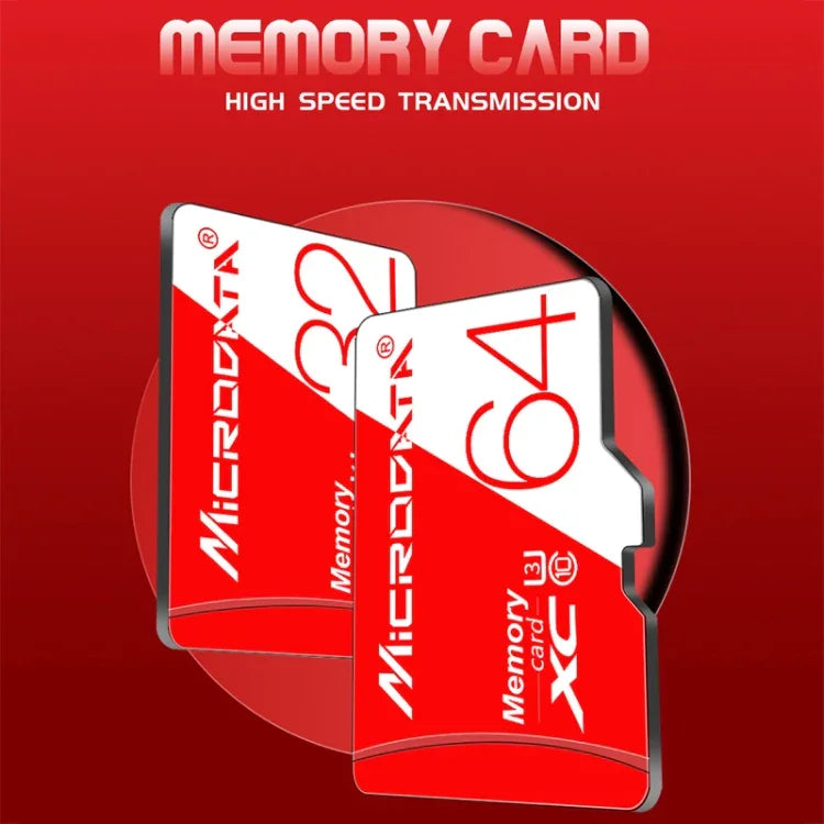 MICRODATA 32GB 高速 U1 レッド＆ホワイト TF（マイクロSD）メモリーカード、32GB