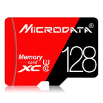 MICRODATA 128GB 高速 U3 レッド＆ブラック TF（マイクロSD）メモリーカード、128GB