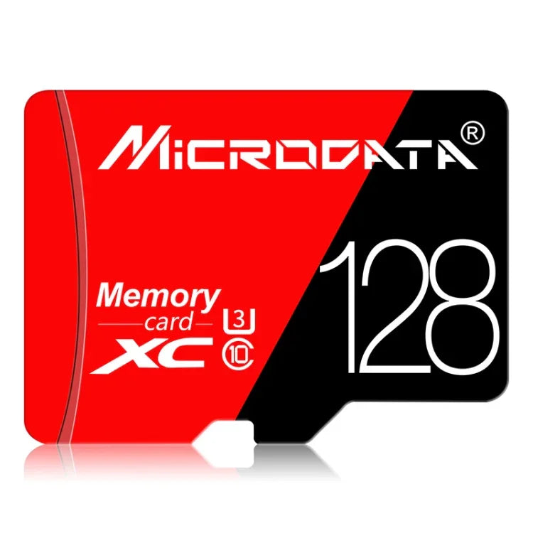 MICRODATA 128GB 高速 U3 レッド＆ブラック TF（マイクロSD）メモリーカード、128GB