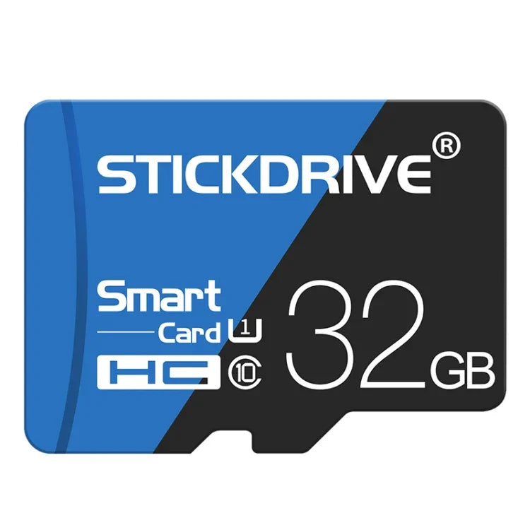 STICKDRIVE 32GB 高速 U1 ブルー＆ブラック TF（マイクロSD）メモリーカード、32GB