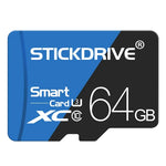 STICKDRIVE 64GB 高速 U3 ブルー＆ブラック TF（マイクロSD）メモリーカード、64GB