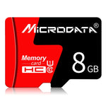 MICRODATA 8GB U1 レッド＆ブラック TF（マイクロSD）メモリーカード、8GB