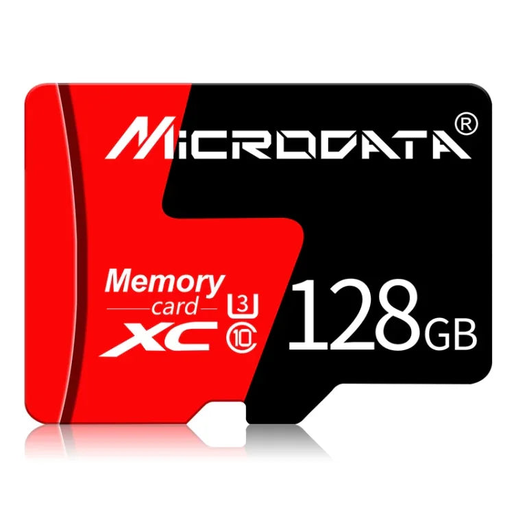 MICRODATA 128GB U3 レッド＆ブラック TF（マイクロSD）メモリーカード、128GB