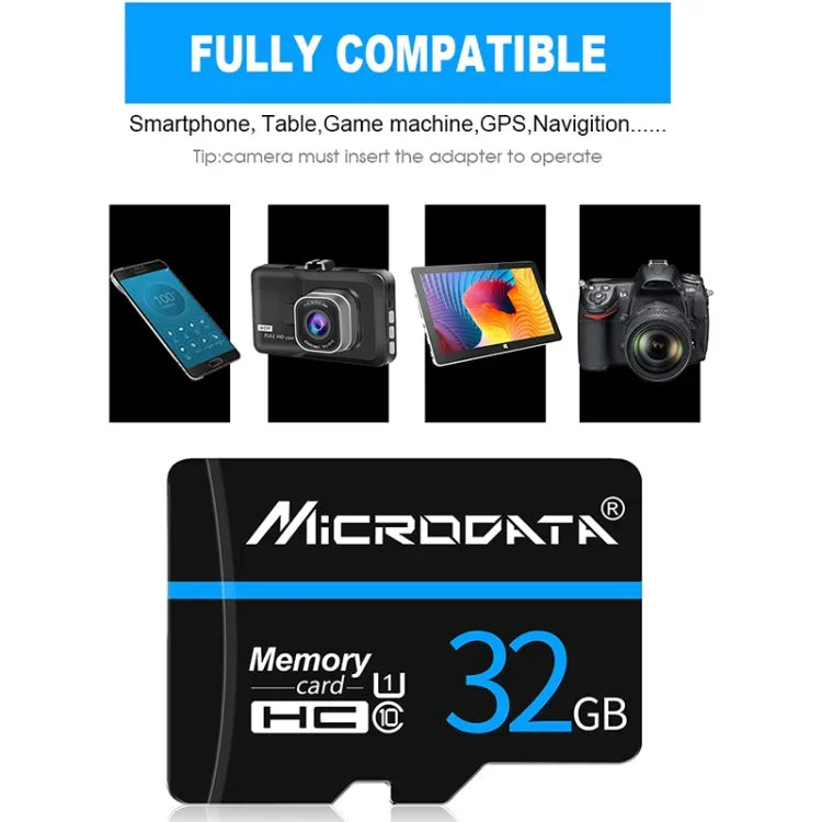 MICRODATA 16GB U1 青ラインと黒 TF（Micro SD）メモリーカード、16GB